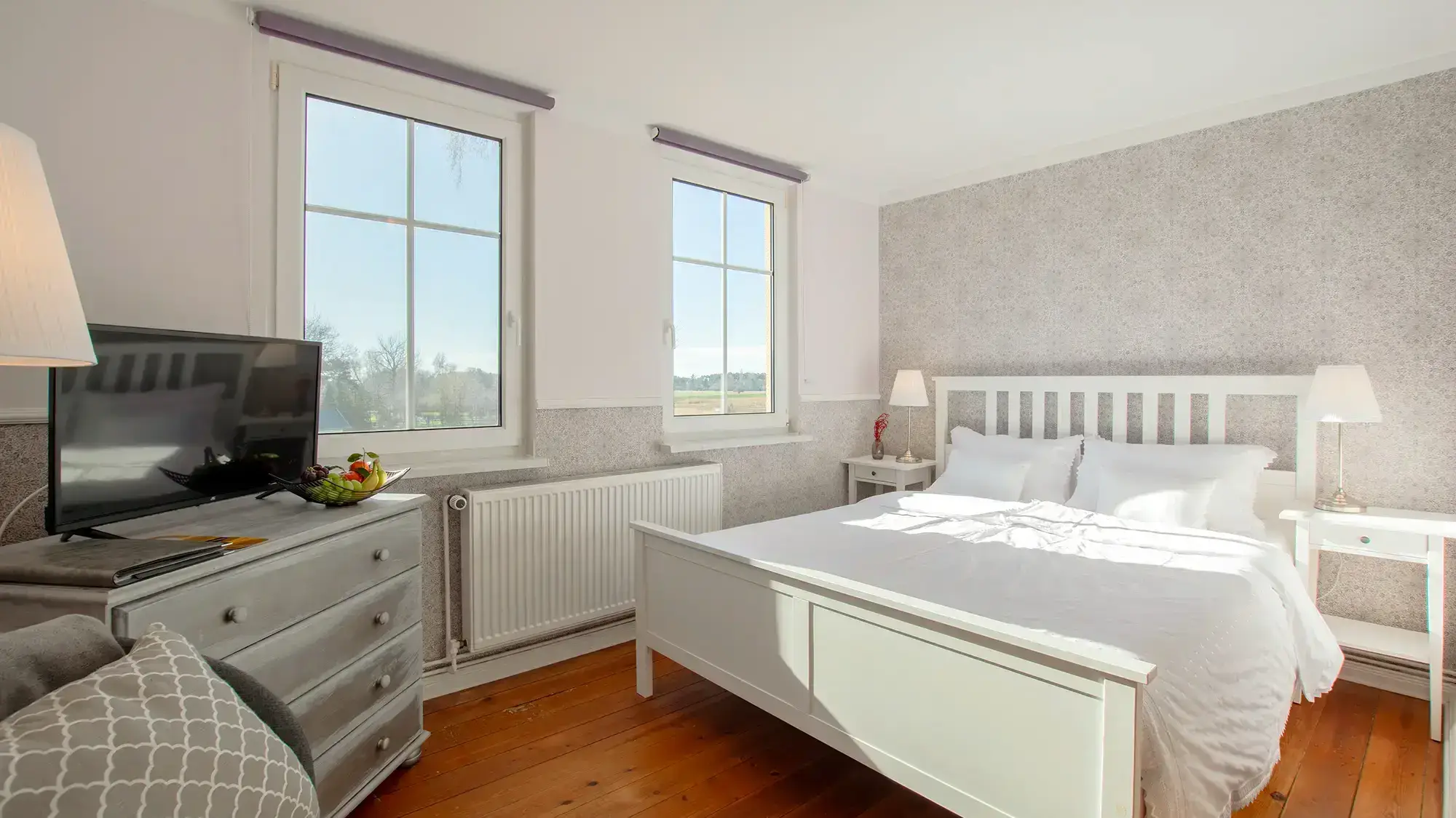 Doppelzimmer #7 im 2. OG Hotel Villa Wahnfried Thiessow