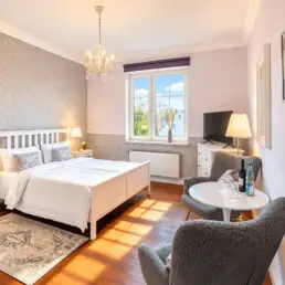 Träumen 9 Zimmer #3 mit Landschaftsblick 1. OG, Boutique Hotel Villa-Wahnfried Thiessow Rügen