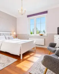 Zimmer #3 mit Landschaftsblick 1. OG, Boutique Hotel Villa-Wahnfried Thiessow Rügen