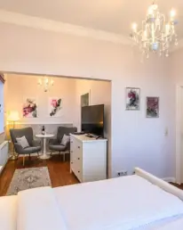 Zimmer #6 mit Meerblick und Landschaftsblick - EG, Boutique Hotel Villa-Wahnfried Thiessow Rügen