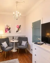 Zimmer #6 mit Meerblick und Landschaftsblick - EG, Boutique Hotel Villa-Wahnfried Thiessow Rügen